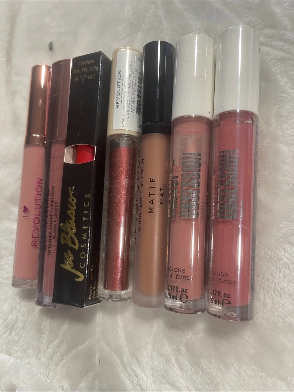 Revolution Lip Gloss & Liquid Lipstick Set — Nude & Dusty Pink Shades